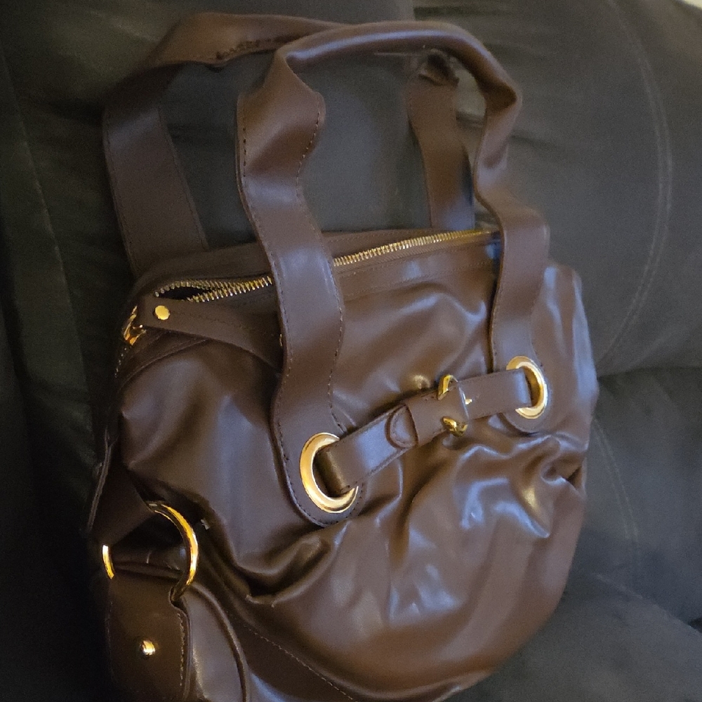 Lady Bijou Rich Brown Shoulder Bag